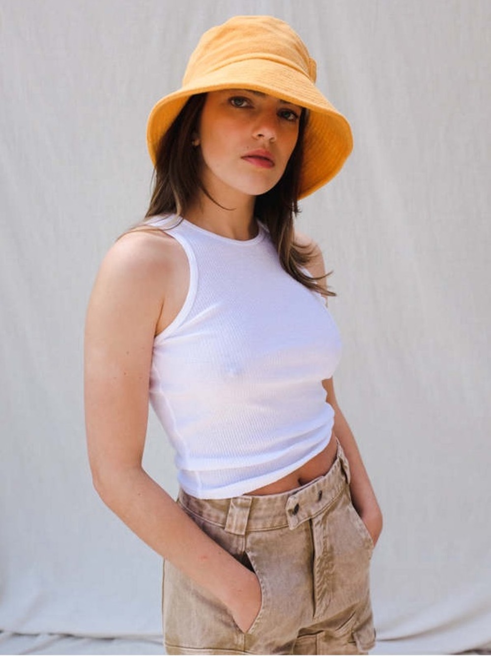 Lack of Color Wave Bucket Hat Size Small Medium 56 CM Tangerine Terry Orange
